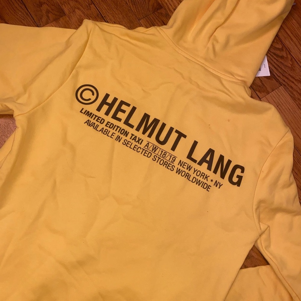 Limited Edition Helmut Lang hoodie "Taxi" bought in nyc store - yellow & xs